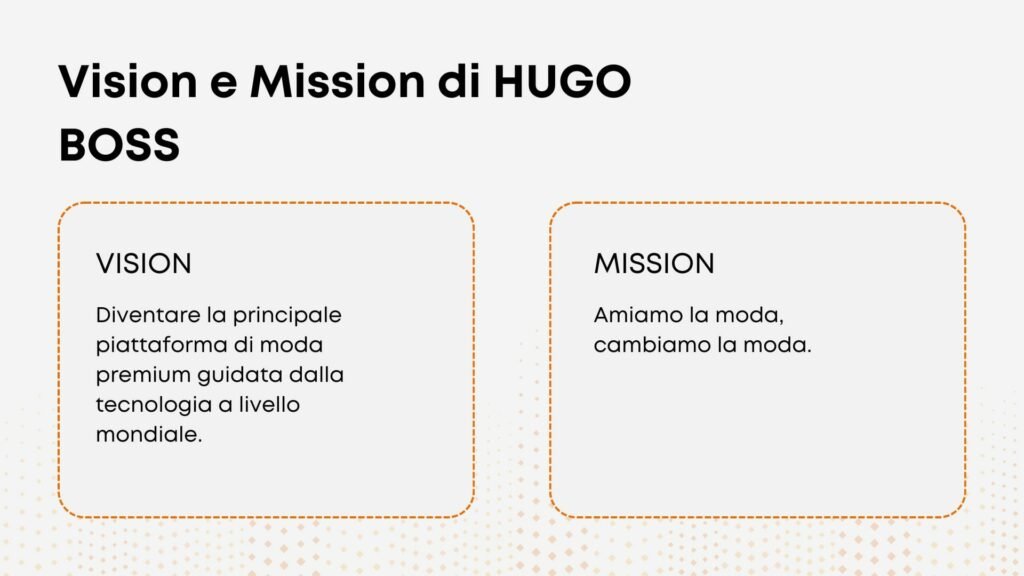 esempio di vision e mission: Hugo Boss